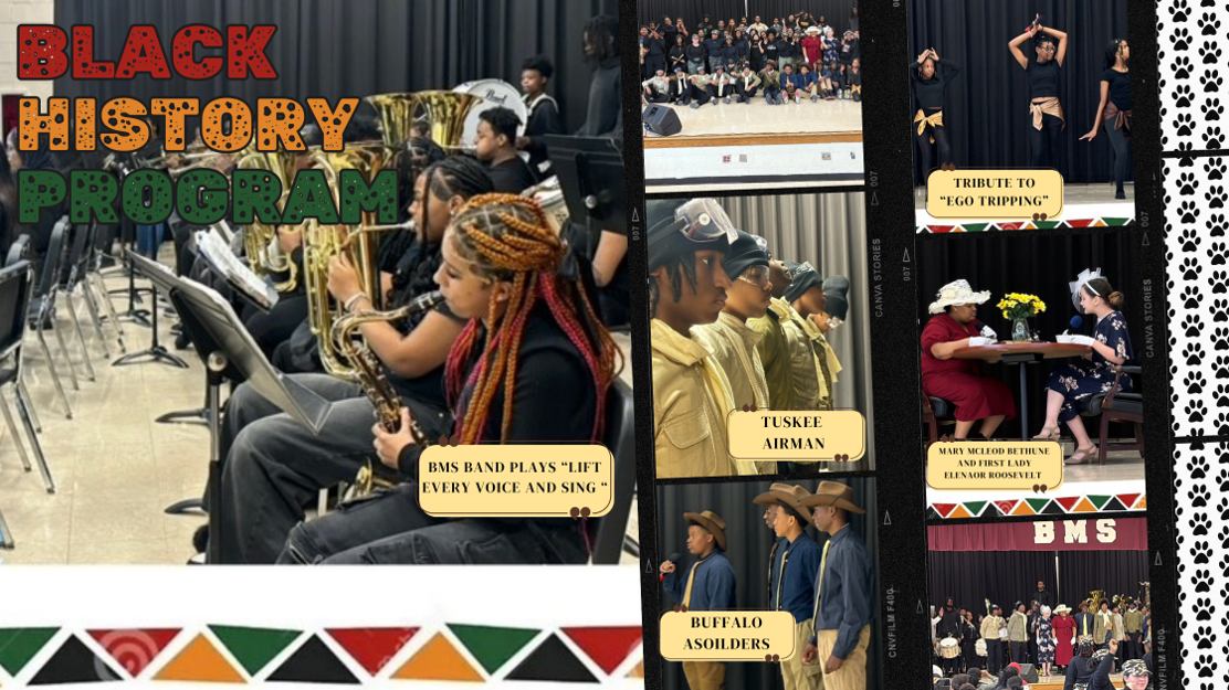 students performing in Black History Program